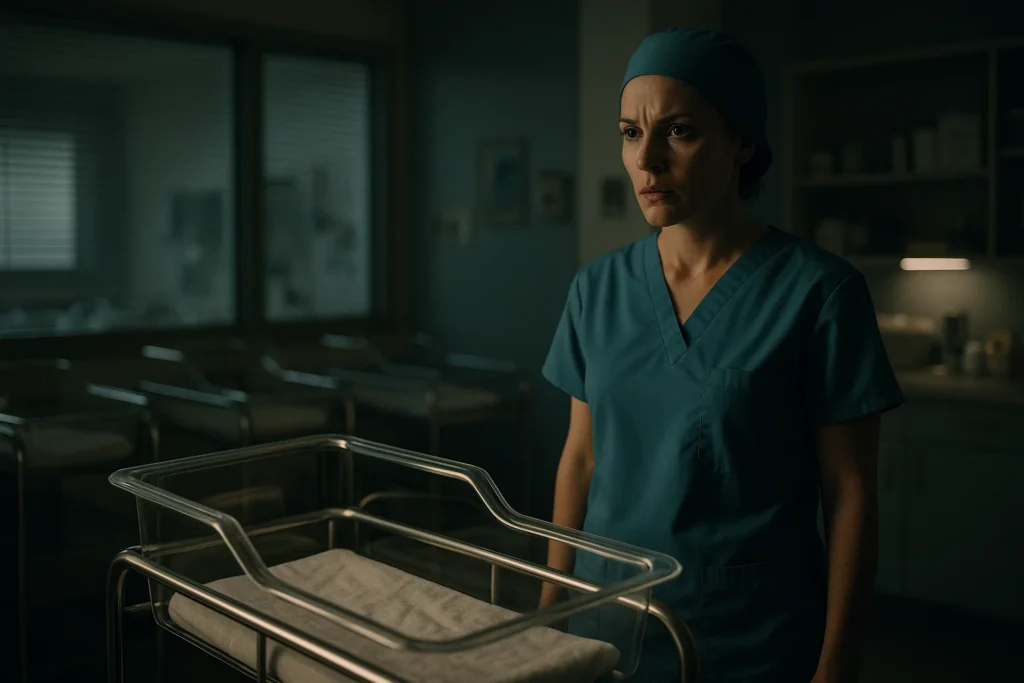 Cradle Did Fall True Story: Lifetime Movie Explained 1 Scene from Cradle Did Fall, the Lifetime thriller inspired by real-life abduction scams in hospitals.