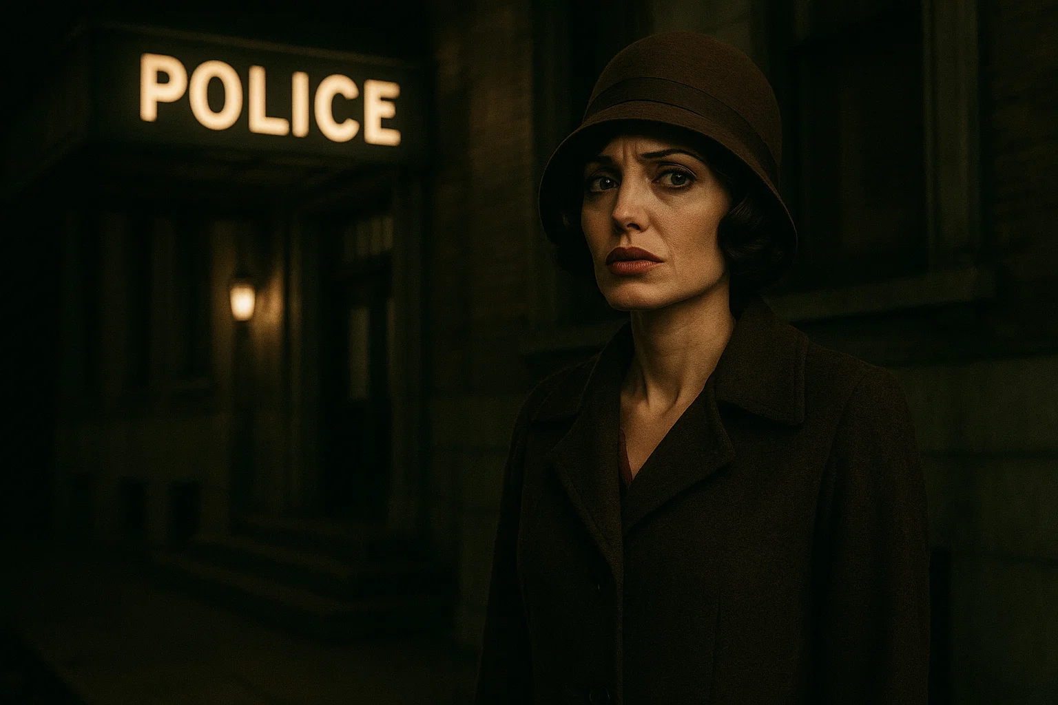Angelina Jolie as Christine Collins in The Changeling (2008), inspired by the true story of Walter Collins