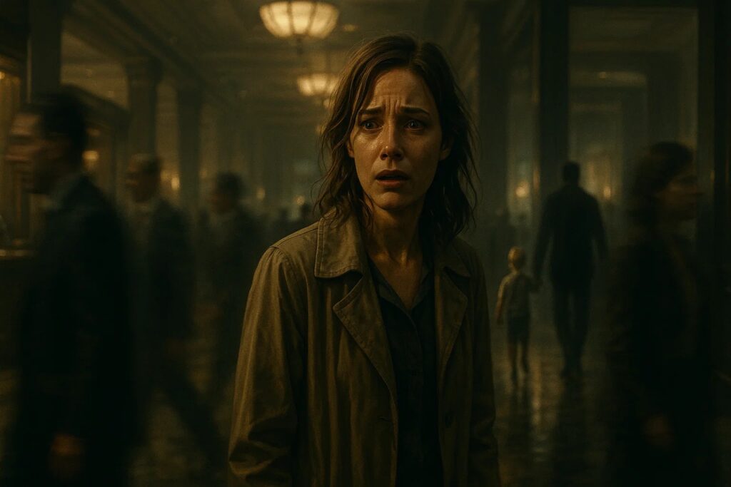 Is The Deep End Of The Ocean A True Story? Explained Here 1 Mother searching for her missing child in a crowded hotel lobby, inspired by The Deep End of the Ocean story