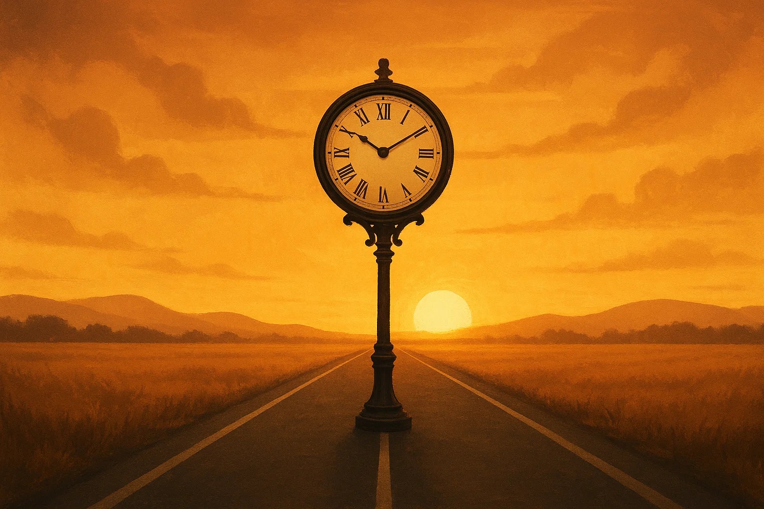 Symbolic scene of time, patience, and long-awaited change