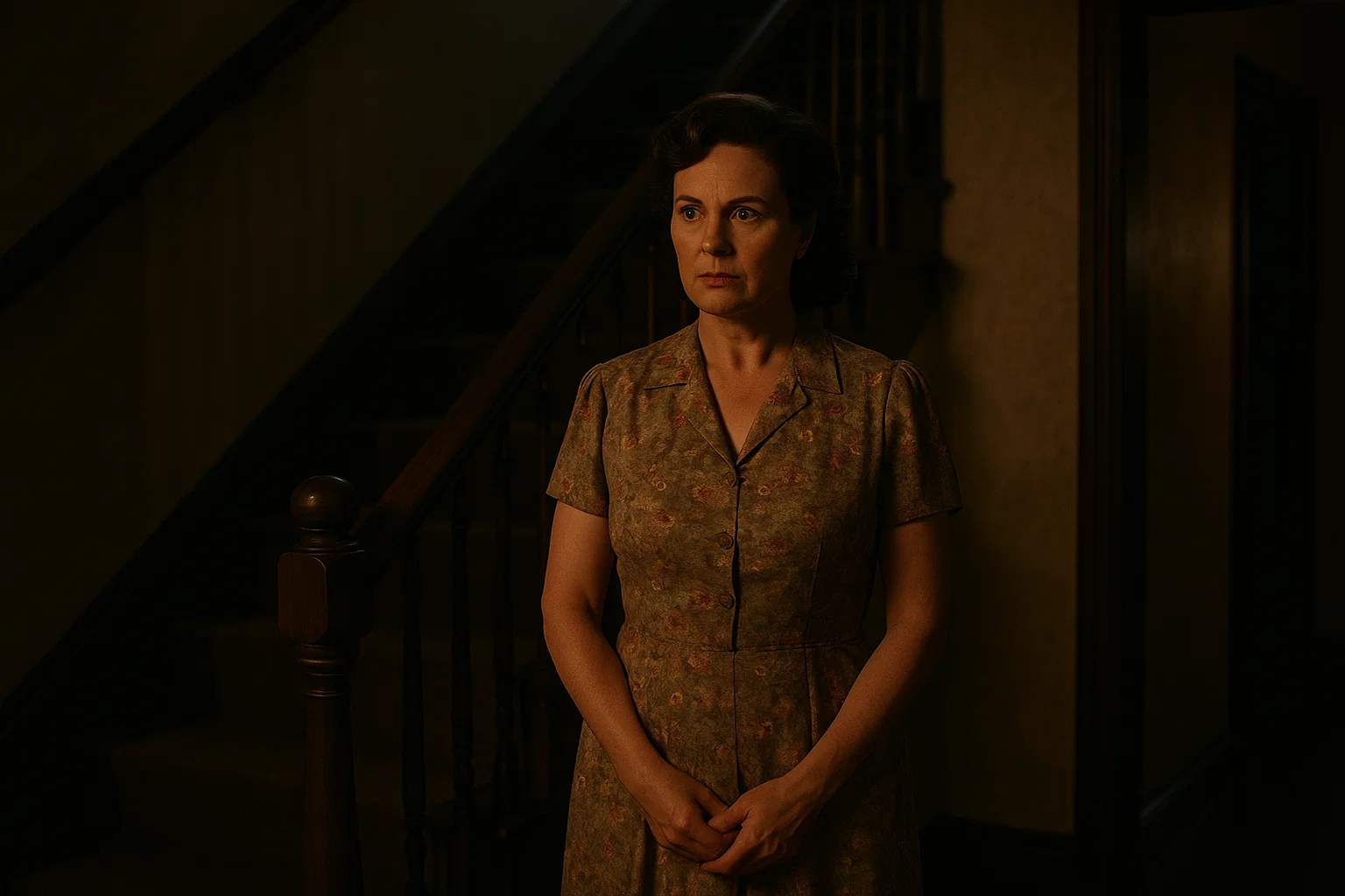 Alma Fillcot standing in a tense Season 2 scene, reflecting the dark true story themes behind her character arc.