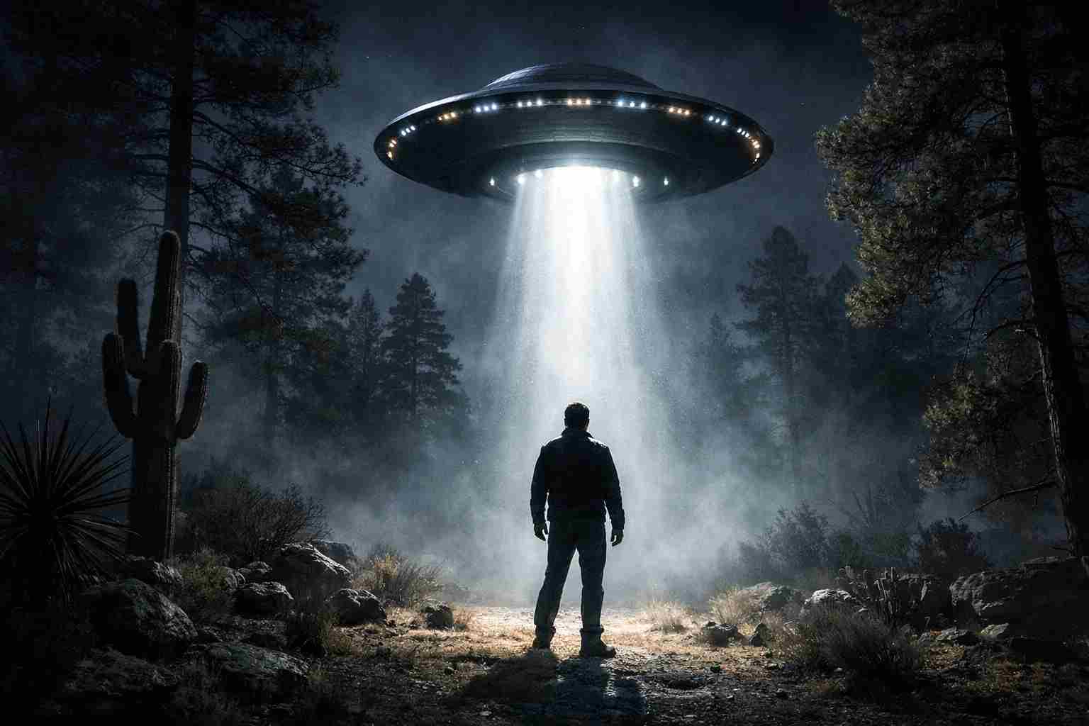 Travis Walton Fire In The Sky true story UFO encounter scene in Arizona forest