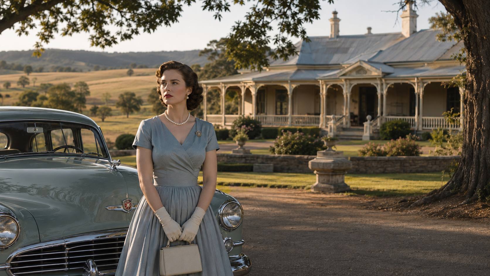 Is A Place To Call Home A True Story period drama scene inspired by 1950s rural Australia