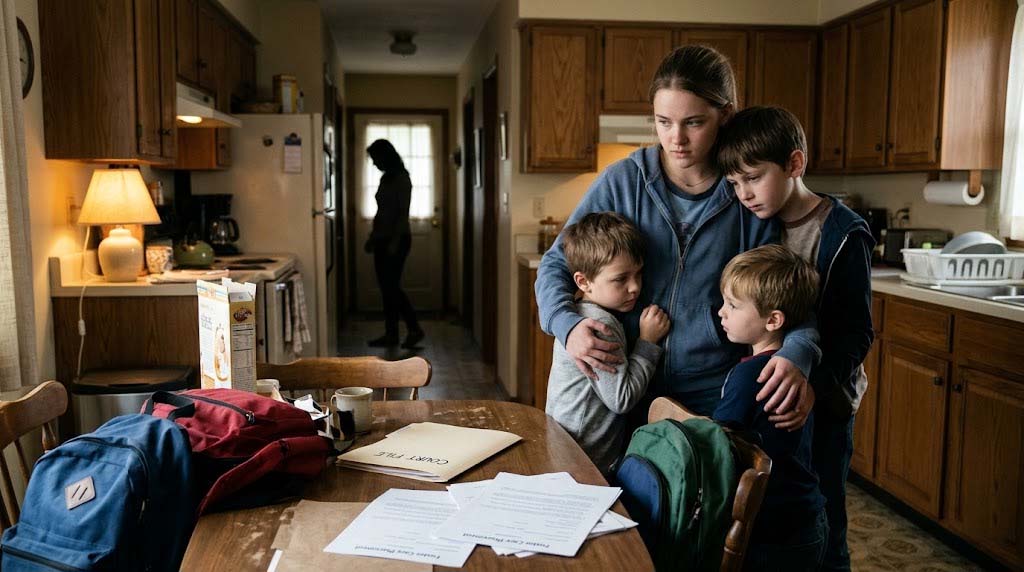 Infographic showing real events behind Gracie’s Choice true story and siblings staying together
