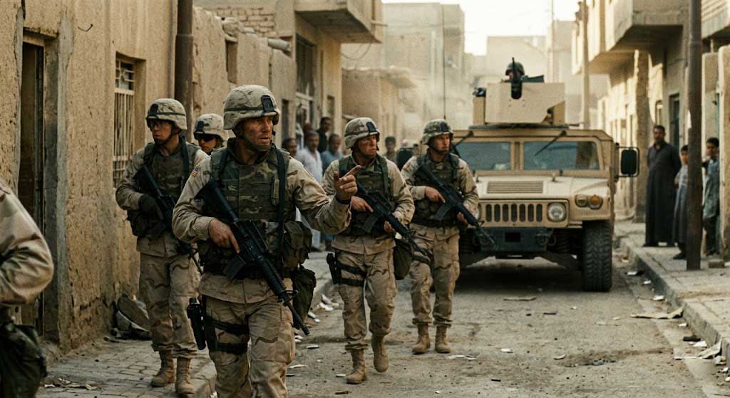 Matt Damon inspired soldier searching for WMDs in Iraq war setting from Green Zone