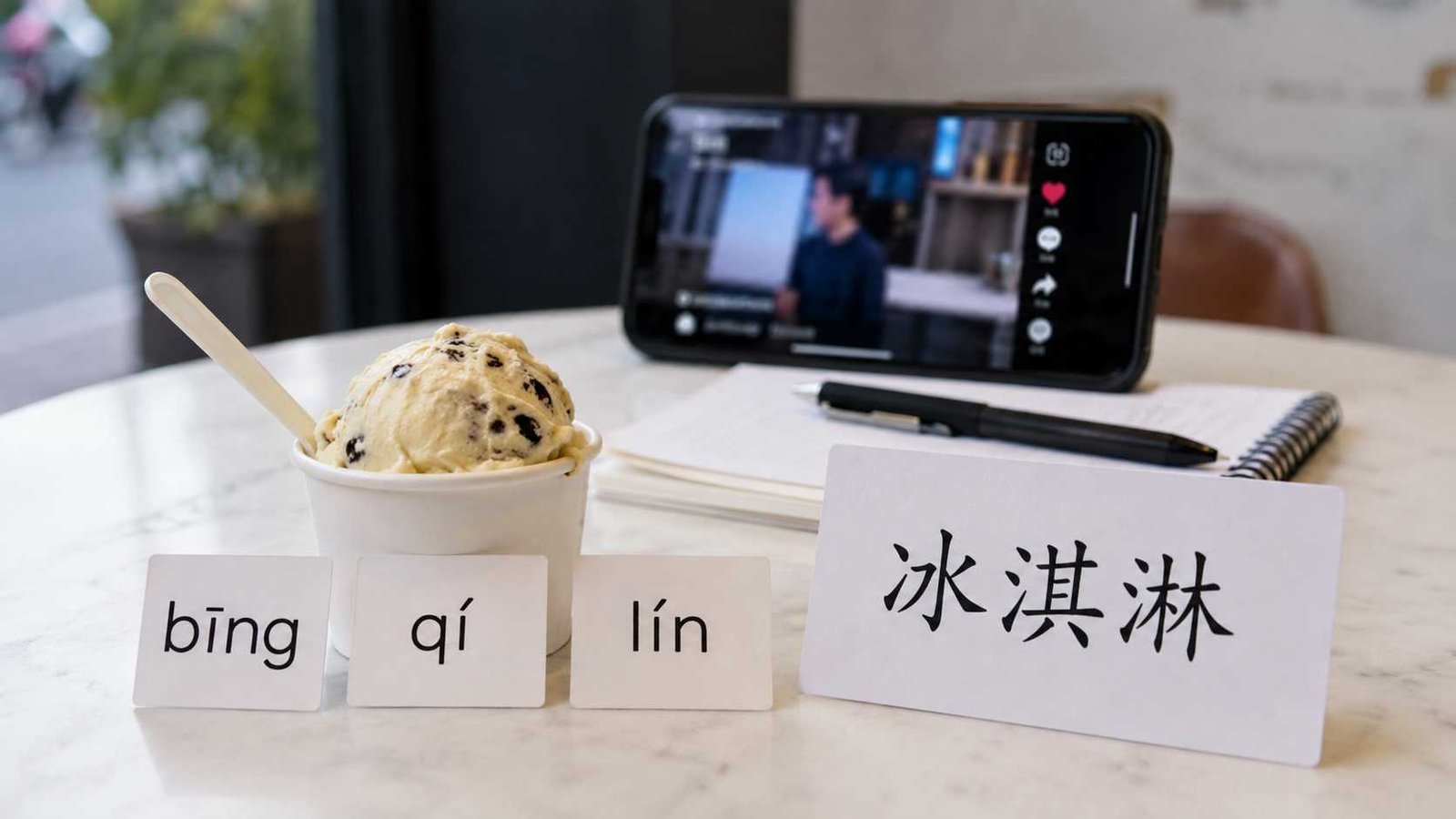 How To Say Bing Chilling using the Mandarin pronunciation bīng qí lín for ice cream.
