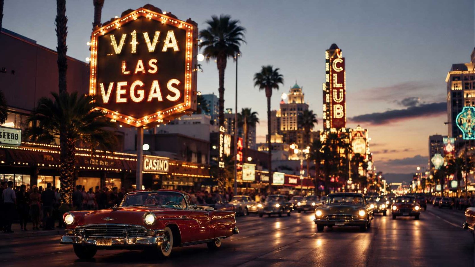 Meaning Of Viva Las Vegas shown through the city's lively lights and entertainment atmosphere.