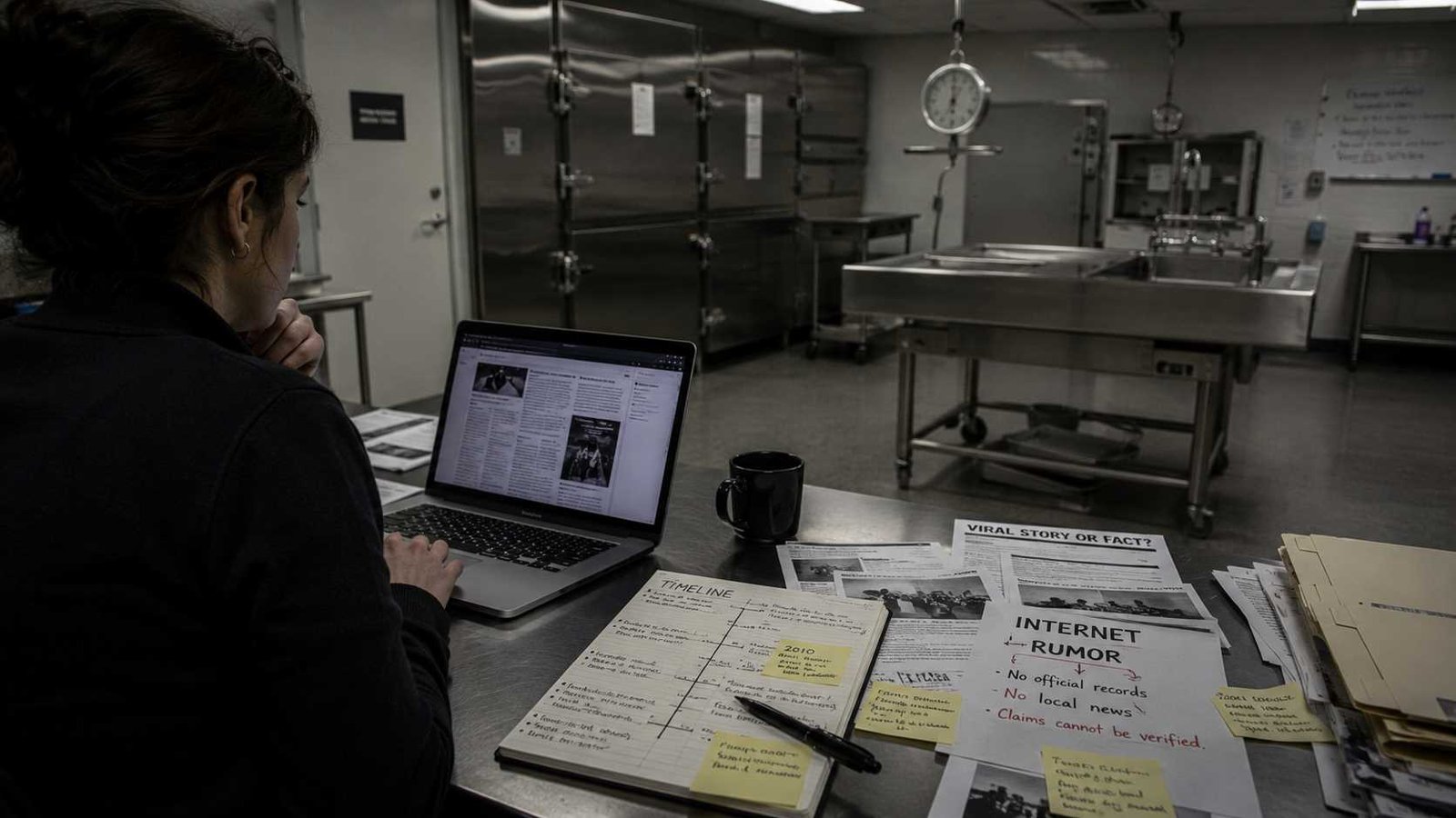 Investigation into the Felicity Marmaduke true story and viral mortuary hoax.
