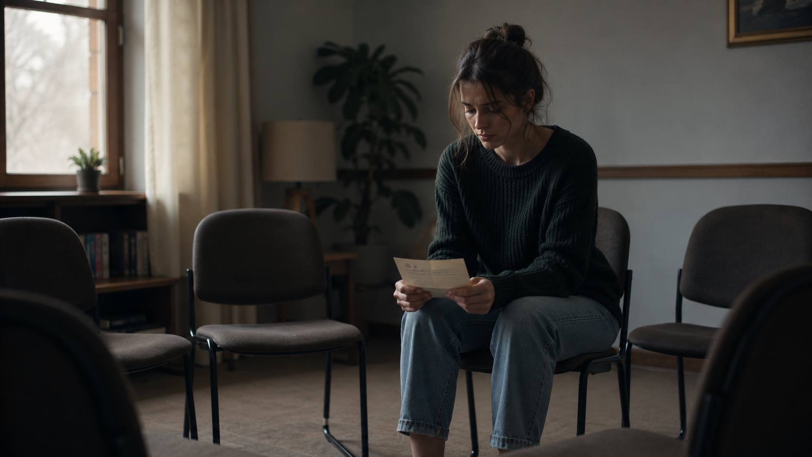 Chloe Lake Based on a True Story sister Paige shown in an emotional mystery setting.